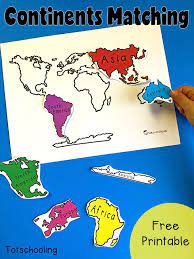 Free Geography Matching Activity With The 7 Continents Of The World Perfect For Todd Preschool Social Studies Geography Activities Kindergarten Social Studies