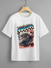 Shop for vintage graphic tees online at target. Car Letter Graphic Tee Shein Usa Streetwear Design Shirt Designs Cool Graphic Tees
