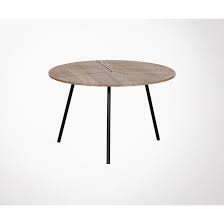 Table Basse Ronde En Chene Et Metal Rodi Woood La Redoute Table Basse Ronde Table Basse Style Scandinave Table Basse