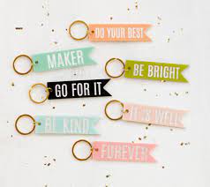 Acrylic Quote Keychains Pendant Keychain Personalized Etsy Colorful Keychain Personalized Keychain Keychain