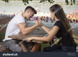 Brother Sister Young 20s Arm Wrestling Stock Photo 320762723 | Shutterstock