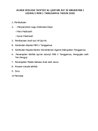 Pada tahun ini pengurus daerah a mengagendakan dua kali tes pra wisuda yang mana satu mereka hanya tinggal menunggu peserta lain yang lulus tes berikutnya untuk mengikuti wisuda di akhir tahun. Acara Wisuda Tahfidz Qur An