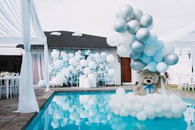 Bear Boy Baby Shower Decor Baby Shower Balloon Decorations Boy Baby Shower Decor Cute Baby Shower Ideas