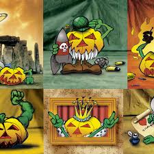 There's more to great cartooning than drawing a funny face. Frederick Moulaert S Artwork About Helloween S Pumpkins Franquin Assistant For Marsupilami Drawings And Many More Comics Drawings
