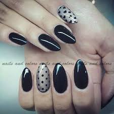 Black And White Almond Shaped Nails Black Nails Ideas Bunnies Beauty Photoshoot All The Stuff I Care About Black Nails With Glitter Best Nail Art Designs Black Nail Designs