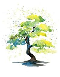 The word 'bonsai' means 'tree in a container' and the symbolism of asian. Bonsai Tree Paintings