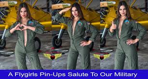 Some pin up girls and some were dressed just in military uniforms. Flygirls Pinups On Twitter Continuing The Tradition Of The Flygdirls Salute To The Military Kurrah Sends Her Love A Salute And A Thumbs Up For Their Service Https T Co Jpvuoi6qp6