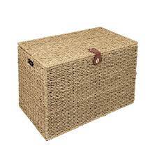 Our range of baskets for storage includes small to extra large storage trunks so whether your looking for something rustic like a small grey rattan storage chest, an extra large wicker storage chest or a lovely natural colour seagrass storage chest we have just the large storage chest trunk to suit you. Woodluv Natural Seagrass Storage Trunk Linen Laundary Storage Basket Large Buy Online In Dominica At Dominica Desertcart Com Productid 51340509
