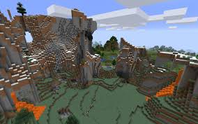 Overlooking this taiga village are some beautiful mountains that are perfect for building a grand structure overlooking the village. Minecraft Mountain Extreme Hill Seeds Minecraft Seed Hq