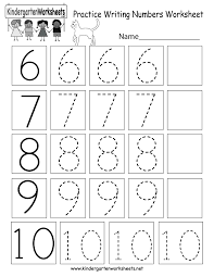 practice writing numbers worksheet free kindergarten math worksheet for kids