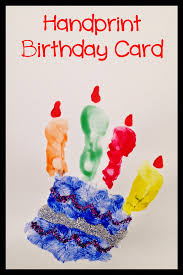 Birthday Card For Teacher By Kids Solis Plus One Handprint Birthday Card In 2020 Grandma Birthday Card Birthday Crafts Happy Birthday Crafts