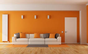 Orange Is Very On Trend In Interior Design Living Room Orange Room Wall Colors House Living Room Paint