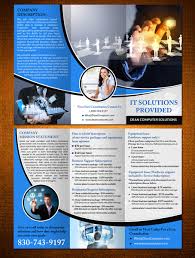 Are you looking for computer brochure design templates psd or ai files? Modern Professionell Information Technology Broschuren Design Fur Dean Computer Solutions Von Creative Bugs Design 7391318
