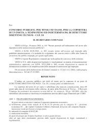 concorso pubblico, per titoli ed esami, per la copertura di un posto, a ...