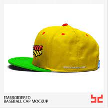 Baseball Cap Embroidered Logo Mockup Logo Mockup Polo Cap Embroidered