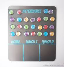 diy magnetic classroom attendance lunch count board