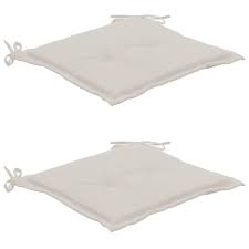 Buy outdoor cushions at pier 1 imports. Vidaxl Garden Chair Cushions 2 Pcs Cream 19 7 X19 7 X1 2 Overstock 31415528