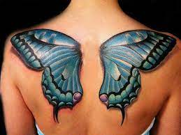 A Twist On Angel Wings Tatuaje Mariposa 3d Tatuajes De Alas En La Espalda Tatuajes En La Espalda