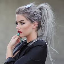 If your hair is blond or light brown, it will be quite simple to dye it silver. 21 Pinterest Looks That Will Convince You To Dye Your Hair Grey Messy Ponytail Hairstyles Hair Styles Silver Hair Color