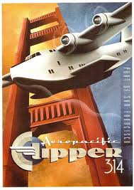Pan Am Set Clipper 314 Art Deco Posters Vintage Poster Art Poster Art