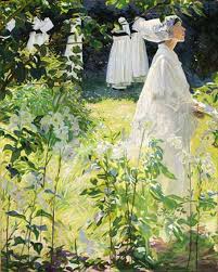 William John Leech 1881 1968 A Convent Garden Brittany C 1913 Oil On Canvas 132 X 106 Cm The Original In All It Irish Painters Convent Garden Irish Art