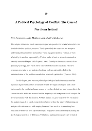 Pdf A Political Psychology Of Conflict The Case Of Northern Ireland