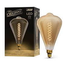 Feit Electric 60w Equivalent St52 Dimmable Led Amber Glass Vintage Edison Oversize Light Bulb With Spiral Exposed Bulb Lighting Vintage Light Bulbs Light Bulb