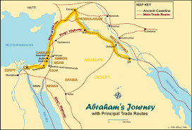 Map Of Abraham S Journey With Trade Routes Bible History Online Bible History Bible Mapping History Online