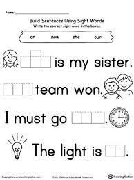 preschool and kindergarten worksheets kindergarten worksheets sight words sight words kindergarten kindergarten reading worksheets