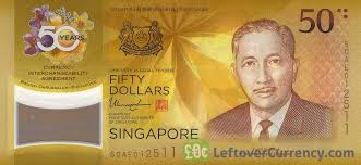 50 Singapore Dollars Note 50 Years Currency Agreement Exchange Yours