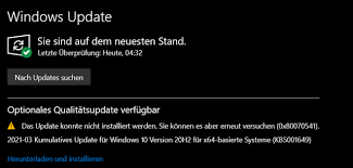 Ich hätte nach folgendem gesucht mich würde mal interessieren, wie. Windows 10 Installationsfehler 0x80070541 Bei Update Kb5001649 18 3 2021 Borns It Und Windows Blog