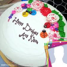 Name Edit Free Doraemon Birthday Cake With Name Colorful Flowers Birthday Cake With Name Birthday Cake With Flowers Cake Name Cake