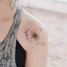 61 Pretty Sunflower Tattoo Ideas To Copy Now Page 2 Of 6 Stayglam Small Shoulder Tattoos Pretty Tattoos Sunflower Tattoo Shoulder