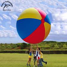 Own your next beach party, family picnic, or outing at the park with this beastly beach ball. Giant Inflatable Beach Ball 6 Balls Balloons Sand Water Toys