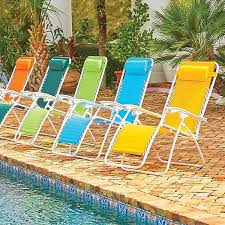 Improvements Zero Gravity Standard White Frame Lounge Chair Orange Outdoor Recliner Adjustable Chairs Outdoor Chairs