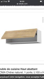 Meuble De Cuisine Haut Abattant Ipoma Chene Naturel 1 Porte L100 X H35 X P37 Cm Oskab En 2020 Caisson Cuisine Meuble Cuisine Decor Bois