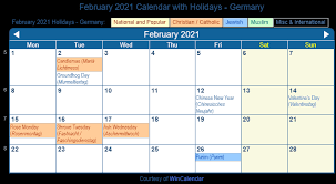 These free printable templates are available in microsoft. Print Friendly February 2021 Germany Calendar For Printing