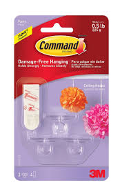 Command Party Ceiling Hooks 3 Hooks 4 Strips Amazon Com Ceiling Hooks Ceiling Baby Shower Balloons