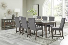 ► links to the dining room table set we listed in this video: Ashley Furniture Raehurst 394371668 10 Piece Dining Room Extension Table 8 Upholstered Side Chairs And A Server Set Sam Levitz Furniture Casual Dining Room Groups