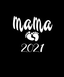 Utilícelo para un tema del día de la madre o del padre. Mama Loading Baby Feet Baby Papa Become Parents Digital Art By Evgenia Halbach