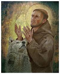 St Francis Of Assisi B Art Print Catholic Patron Saint Of Etsy Patron Saint Of Animals Francis Of Assisi Art