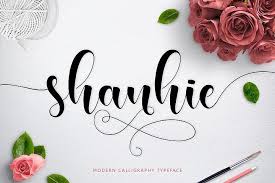 Each letter has been carefully crafted to create a stunning look. Shanhie 10628 Script Font Bundles Modern Calligraphy Fonts Script Fonts Free Font