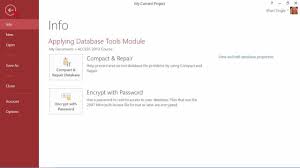 Microsoft Office Access 2013 Tutorial: Compacting And Repairing A Database  | K Alliance - Youtube