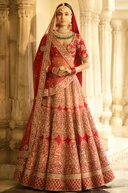 Featured In Red Colour Dupion Silk This Wedding Lehenga Is Embroidered Heavily In Hand Embroidery Indian Bridal Outfits Indian Bridal Dress Bridal Lehenga Red