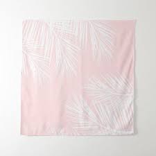 Modern White Tropical Palm Tree Stylish Pink Tapestry Stylish Gifts Unique Cool Diy Customize Tapestry Dorm Room Tapestry Tapestry Pink