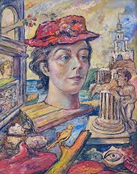 David Davidovich Burliuk Dedication To Mary, 1940, 40×50 cm: Description of  the artwork