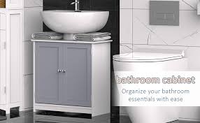 Find out more in our cookies & similar technologies policy. Kleankin 60x60cm Retro Under Sink Storage Cabinet W Adjustable Shelf Handles Drain Hole Bathroom Cabinet Space Saver Organiser White Grey Cabinets Home Kitchen Cate Org