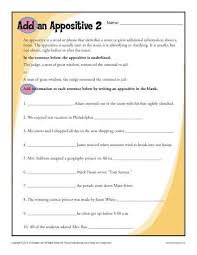 Add An Appositive Ii Printable Appositive Worksheets Printable Worksheets Worksheets Free Printable Worksheets