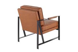 Bring home a comfy accent chair. Franklin Contemporary Arm Chair In Black Metal And Camel Faux Leather Ashley Furniture Homestore