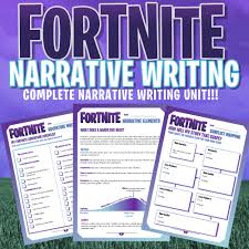 Fortnite Narrative Writing Unit 20 Page Workbook Narrative Writing Unit Writing Units Homeschool Writing Prompts